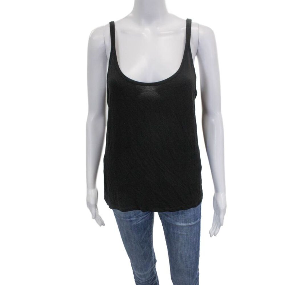 Max Mara Womens Camisole Black Scoop Neck Sleeveless Lightweight Knit Size M